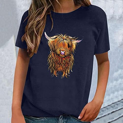 Camisa para mulheres, engraçado fofo de gado Highland Gado