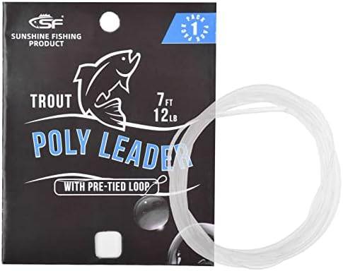 SF Pesca Fly Polyleader Monofilament Core Líder Linha Fly Line para 7 'Trout e 10' Salmon Poly Leader