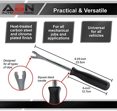 Ferramenta de remoção de clipes de fixador de plástico do painel de porta automotiva ABN, Universal para