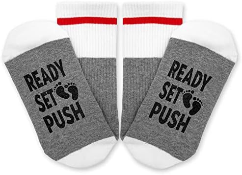 Ready Set Push Socks, Mom Socks Gift, presente de gravidez, presente de nova mãe, presente de mãe, presente de gravidez