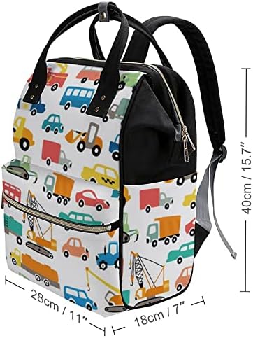 Cartoon Cars Collection Backpack Backpack Modas de mamãe à prova d'água Backpack de grande capacidade
