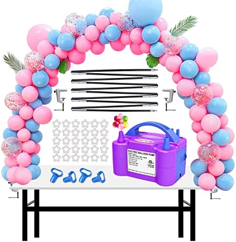 Bomba de balão elétrica e kit de balão de mesa para festa de aniversário de chá de bebê
