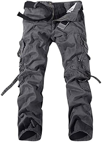 Calças de carga de nzwiluns para homens solto macacão de vários bolsos casuais calças calças atléticas de