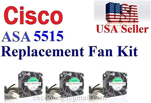 3x extracooling de ventiladores de substituição, compatível para Cisco ASA5515-X Fan ASA 5515