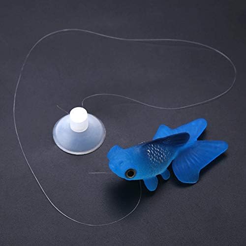 FTVOGO Aquário Decoração de peixe engraçado Artificial Silicone Small Fish Ornament for Fish Tank