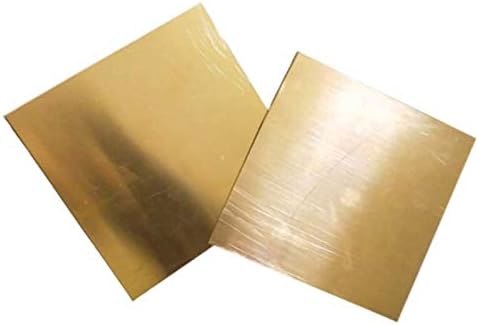 Zhengyyuu Brass Placa de cobre Folha de metal de metal folha de metal placa de papel alumínio Superfície lisa Organização requintada Espessura da placa de folha de cobre