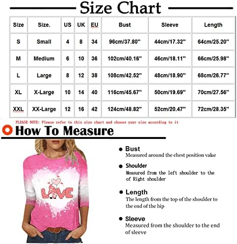 Lounge Top Tee for Girls Summer Summer Fall Roupos Trendy 3/4 Sleeve Crewneck Cotton Graphic Loose Fit