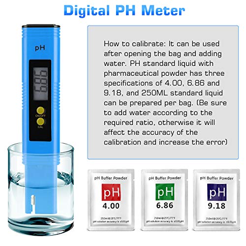 Medidor de pH para hidroponia de água Testador de pH digital caneta 0,01 Tamanho de bolso de