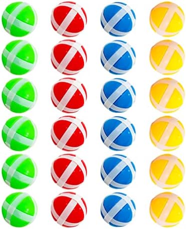 Zerodeko 24pcs Bolas pegajosas para caça de tabuleiro Dart Dart, gancho colorido e bolas de