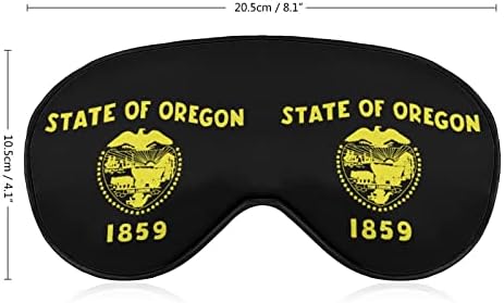 Bandeira da máscara do sono do estado de Oregon máscara ocular portátil suave com alça ajustável