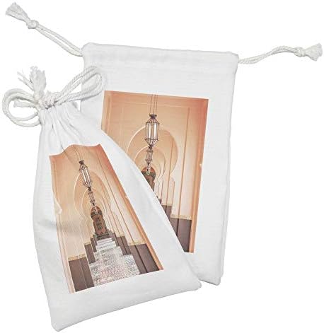Conjunto de bolsas de tecido marroquino de Ambsosonne de 2, foto interior com tema da arquitetura