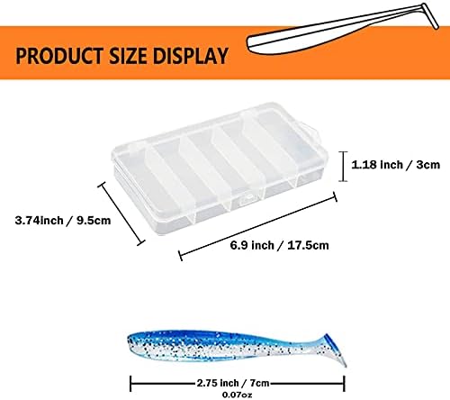 Symeina 100/60 PCs Paddle Tail Swimbaits iscas, kit de iscas de pesca de plástico macio, isca de pesca