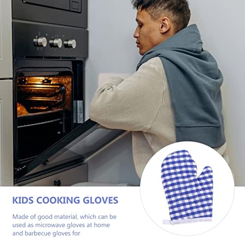 2pcs Kids Isolamento de calor Anti-escaldas luvas de cozinha luvas de forno de cozinha luvas de luvas