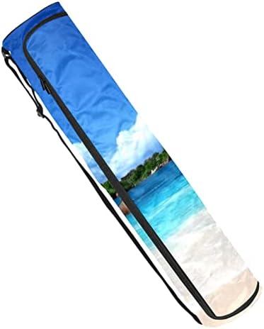 Bolsa de tapete de ioga, paraíso tropical de praia paraíso de ioga transportadora de tapete de ioga full-zip