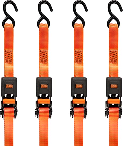 Preto+decker bdx1006 preto/laranja 1 x 12 'tiras de amarração com alças acolchoadas para proteger a