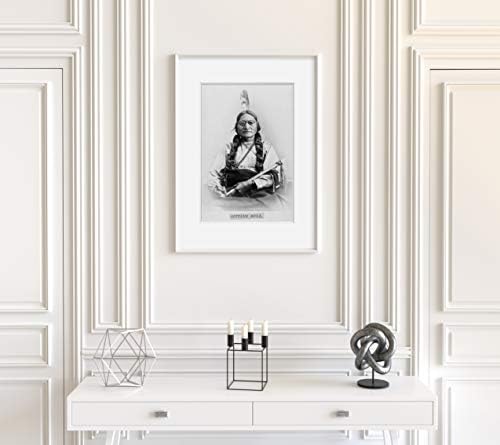 1881 Bull Sitting Bull, segurando Calumet Vintage Black & White Photogra D5
