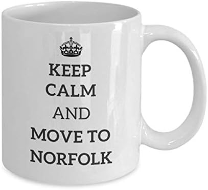 Mantenha a calma e vá para Norfolk Tea Cup Viajante Casatro do Trabalho Presente Virginia Travel Mug Present