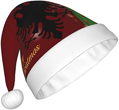 Águia albanesa adultos engraçados luxuoso chapéu de natal para mulheres e homens chapéu de férias de natal