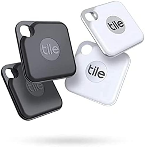 Tile Pro 4 -Pack - Rastreador Bluetooth de alto desempenho, localizador de chaves e localizador
