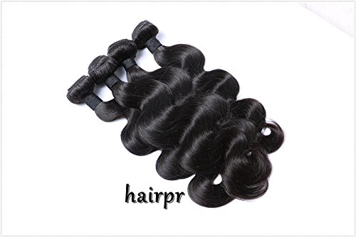 Hairpr Hair chineses de cabelo humano virgem 3 Facos 10 -28 A cor natural de onda profunda pode ser