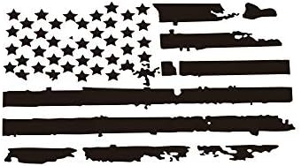 Adesivo de decalque de capa do carro bandeira de bandeira americana bandeira militar tática, decalque gráfico