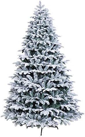 ZPEE Snow Flocked Artificial Christmas Tree, Decor de festa de pinheiro de pinheiro