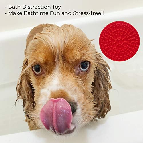 Acenda acentuações Novo melhor Bath Bath Bathing Tool- Dog Lick Pad- Bath Distração Brinquedo- Sem Estresse