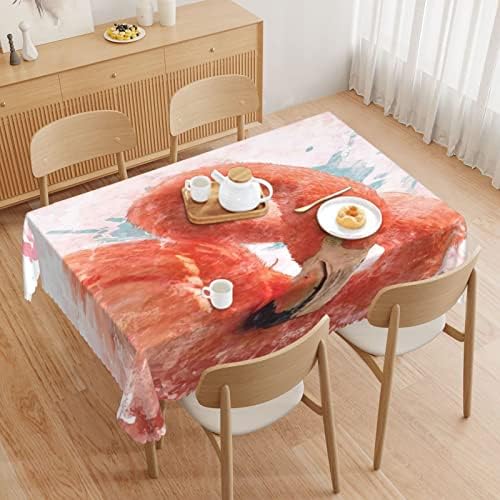 Padrão Flamingo Trepa de mesa 60x120 polegadas, roupas de mesa de retângulo para mesas de 8 pés-Roupas