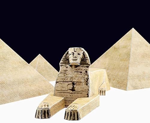 Paperlandmarks Sphinx e pirâmides egípcios Kit de modelo de papel, escala 1: 300, impressa em cores,
