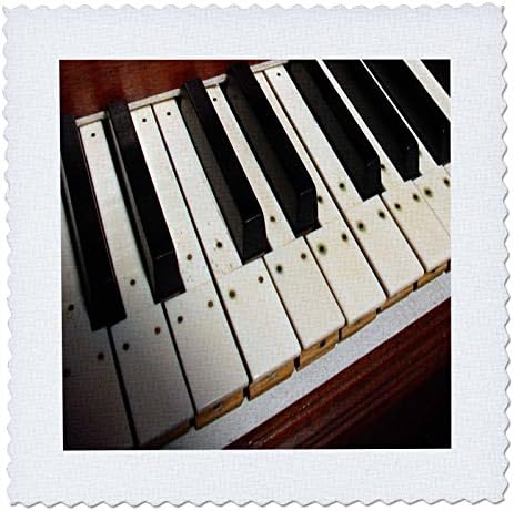 3drose qs_20673_1 quadrado de quilt de teclado de piano, 10 por 10 polegadas