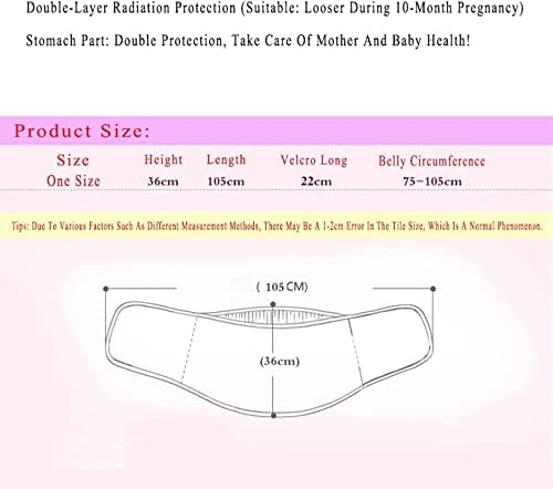 Darzys Proteção de radiação Suporte abdominal, EMF protegendo as faixas de fibra de prata faixas grávidas