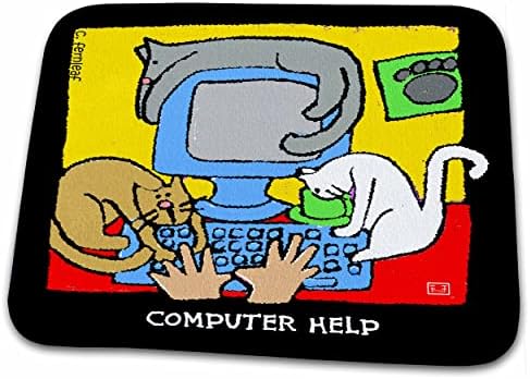 Ajudantes de computador 3drose, gatos de desenhos animados, gatos, gatos, gatos engraçados. - tapetes
