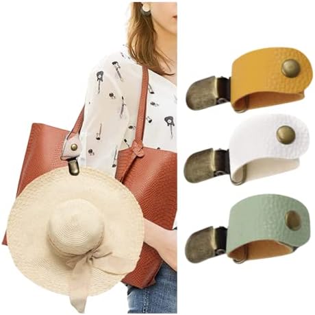 Clipe de chapéu Rainify para viagem, clipe de chapéu de couro PU, clipes de chapéu para bagagem, clipe multifuncional