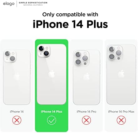 ELAGO HYBRID CLARE CASO COMPATÍVEL com iPhone 14 Plus Case- 6,7 polegadas, proteção de queda de grau