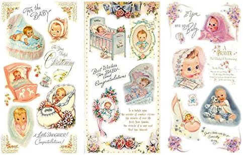 Decoupage Paper Pack Baby Criança Baby Kids Flonz Vintage Efêmer
