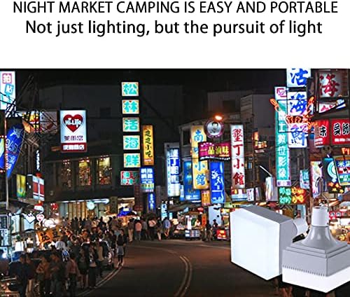 Luz de garagem LED, lâmpada quadrada recarregável super brilhante, lâmpada LED LED, boca de parafuso