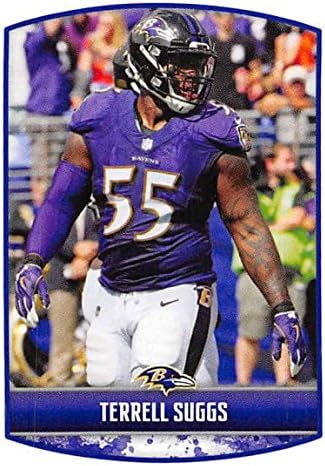 2018 Panini NFL Stickers Collection 80 Terrell Suggs Baltimore Ravens Adesivo oficial de futebol