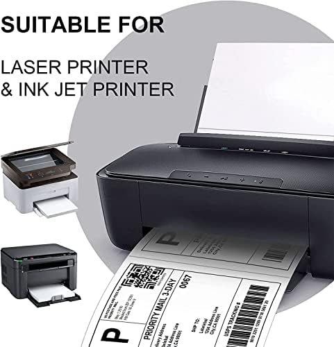 Etiquetas de remessa de folha completa, etiquetas de remessa de auto -adesivo, impressoras a laser