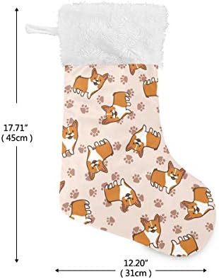 Alaza Christmas meias desenho animado corgis clássico personalizado decorações de meia para férias em família