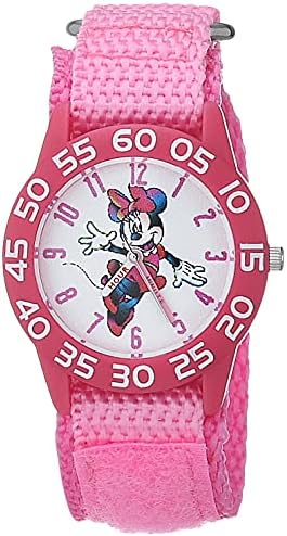 Disney Minnie Mouse Kids 'Plástico Time Professor Analógico Quartz Nylon Relógio