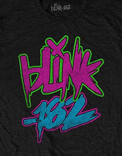 Blink 182 camiseta no logotipo da banda de neon