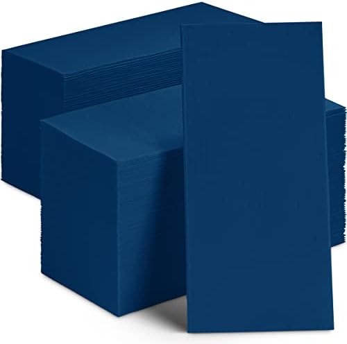 Guardanapos de jantar descartáveis ​​papel azul, [300 pacote] 12 x 17 2-Bly colorido guardanapos