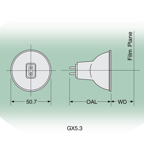 Osram Ekp / Ena 80W 30V MR16 Lâmpada de halogênio de tungstênio
