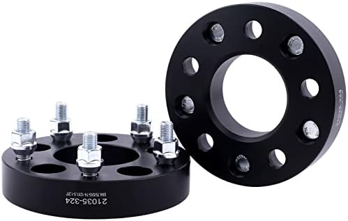Vlaoschi preto forjado 5x4,75 a 5x5.5 Adaptadores de roda 1,25 polegadas com 12x1,5 pregos compatíveis