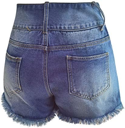 Shorts de jeans de verão para mulheres arranha-céus com bainha crua de bainha de bainha
