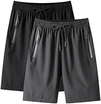Zooyung Boys Excunhando shorts Quick Dry Lightweight Shorts atléticos com bolsos com zíper para treinamento