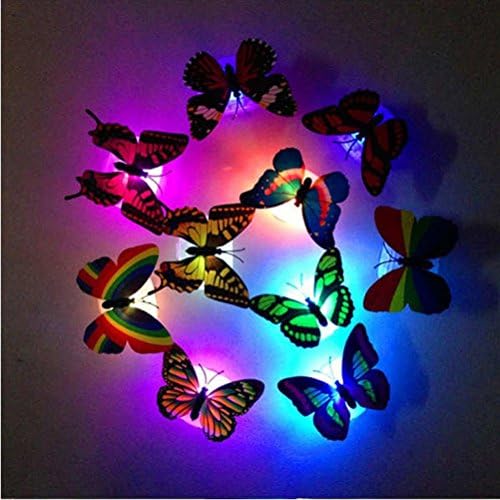 Butterfly Light 3D LED Mudança colorida Led Night Light Lamp para Decoração de parede da mesa da festa da festa em casa