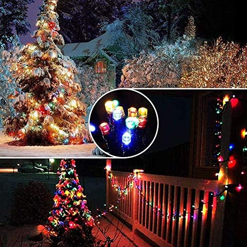 Luzes de corda de Natal 220 LED Multi Color 25m 82ft, 8 modos Twinkle Lights