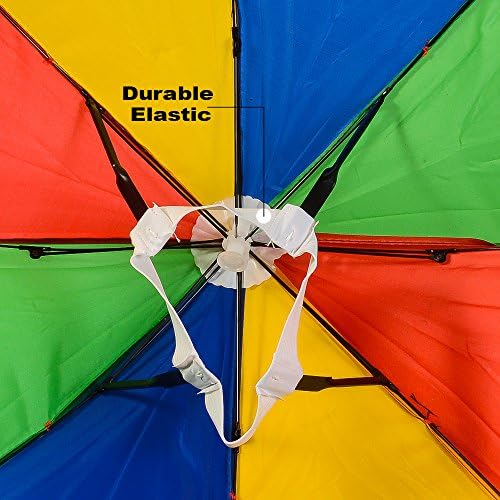 Chapéu de guarda -chuva de festa engraçado - chapéu de guarda -chuva de pesca para crianças e adultos - elástico,