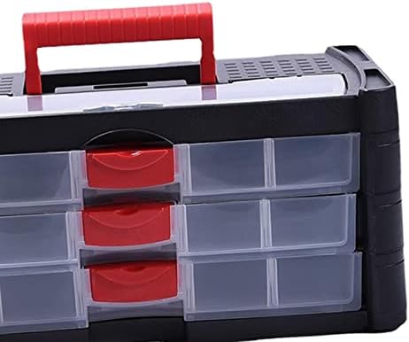 Caixa de organizador de hardware magideal, caixa de organizador de ferramentas com alça, organizador multiuso